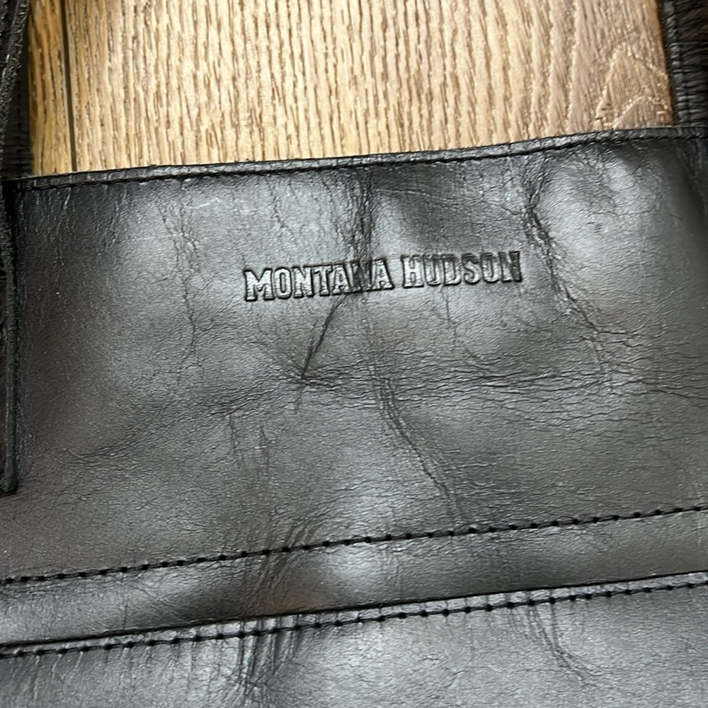 Montana Hudson Harper Leather Zip Tote in Black - Picture 11 of 11